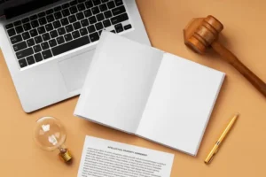 The desk of a solicitor running an SEO campaign