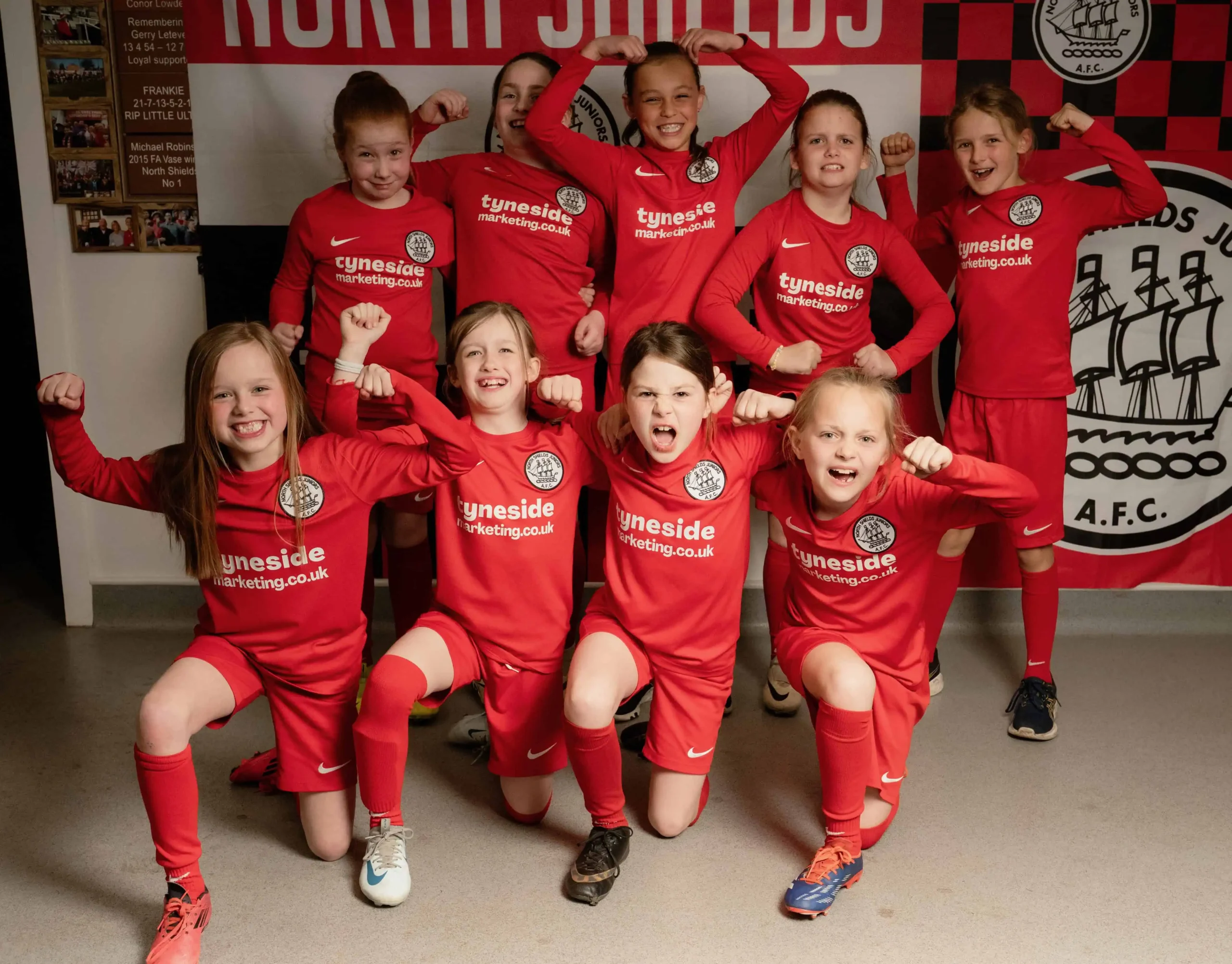 the NSJAFC Under 9 Junior girls from the 2024/25 season
